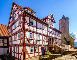 historic buildings at the old town of Schlitz