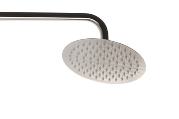 Shower head on a white background. It is mounted on the wall or on the faucet, for convenience you can hold it in your hand.