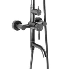 Device for hot and cold water. Washbasin invention. Bathroom design. Piece of your's fancy flat. Cranes for home. Different amazing taps. Horizontal mounting of the device.

