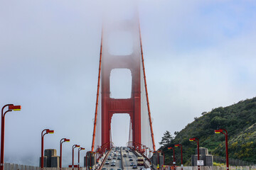 Golden Gate bridge, San Francisco city view, Pacific ocean view 