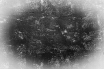 Black Abstract Background Dark Grunge Rough Wall Texture with White Vignette Design