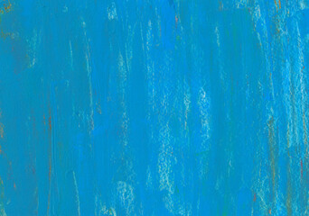 Blue artistic textured background. Hand painted backdrop.