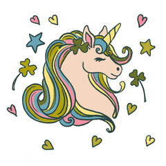 Unicorn, horse lucky symbol 
