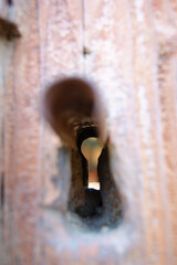 Hole for an old key, in a very old door