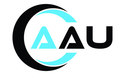 AAU swoosh logo design vector template | monogram logo | abstract logo | wordmark logo | lettermark logo | business logo | brand logo | flat logo.
