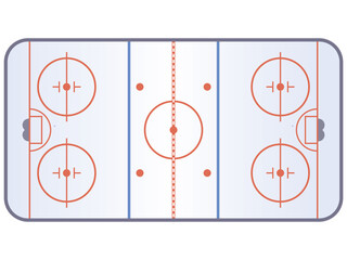 hockey ice rink isolated on white background