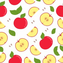 Red apple pattern. Fruit pattern