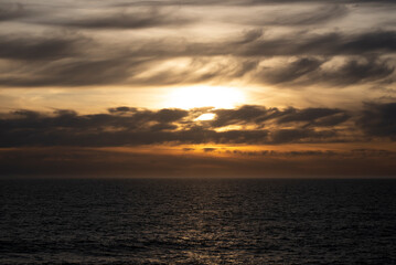 Sunset over Pacific Ocean