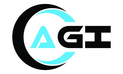 AGI swoosh logo design vector template | monogram logo | abstract logo | wordmark logo | lettermark logo | business logo | brand logo | flat logo.
