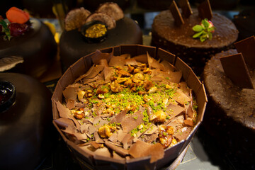 Chocolate and Fruit Cake with Mixed Nuts