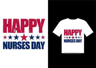 Happy nurses day t shirt design template vector
