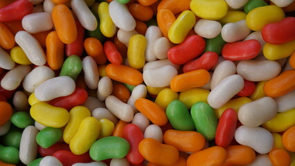 white green red and orange small marshmallows