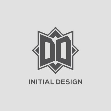 Monogram DD logo with eight point star style design