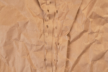 Aged wrapping recycled crumpled kraft paper texture