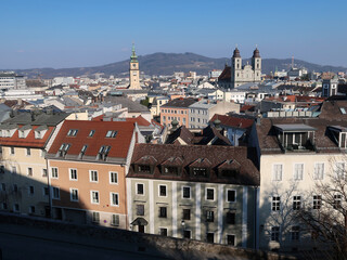 Blick auf Linz, View on Linz, Österreich, Austria