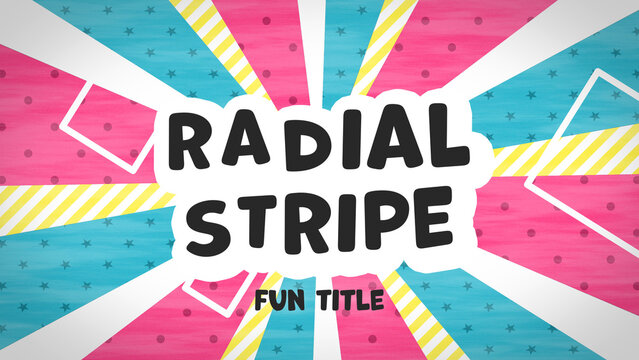 Fun Radial Stripe Title