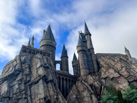 Universal Park, Islands of Adventure in Orlando, Florida. Harry Potter's Castle