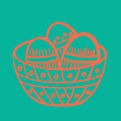 easter digital illustration, easter bunny, rabbit congratulations on rebirth, spring holiday, resurrection holiday, easter holiday of life, religious holidays, easter eggs symbol of life and rebirth, 