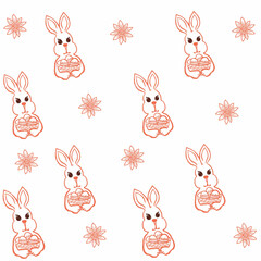 easter digital illustration, easter bunny, rabbit congratulations on rebirth, spring holiday, resurrection holiday, easter holiday of life, religious holidays, easter eggs symbol of life and rebirth, 