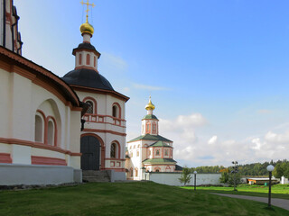Fototapeta na wymiar Pskov region. The city of Valdai.The Iver Monastery is one of the most revered places in Russia.