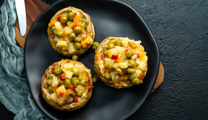 Artichoke dish with cheddar on black 