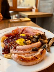 english breakfast with egg