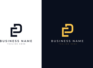 Minimal and Modern initial letter ED logo design for Brand identity