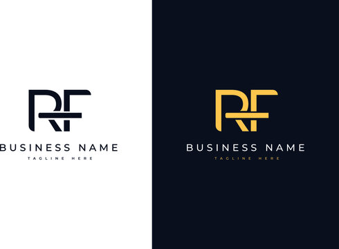 Minimal and Modern initial letter RF logo design for Brand identity