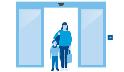 Puertas autom&aacute;ticas vector