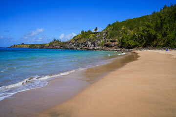 Fototapeta na wymiar Slaughthouse Beach in the west of Maui island in Hawaii, United States