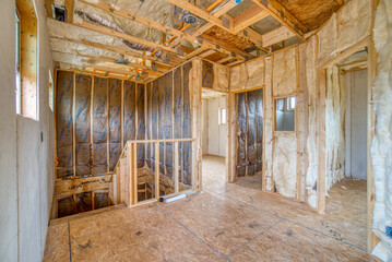 Fototapeta premium An unfinished home under construction 