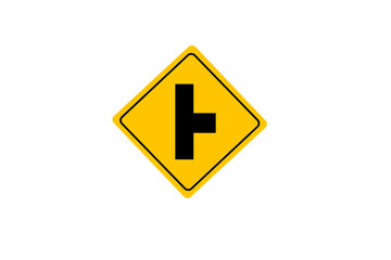 Intersection road traffic sign warning
