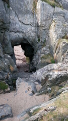 Irland stone wall hole