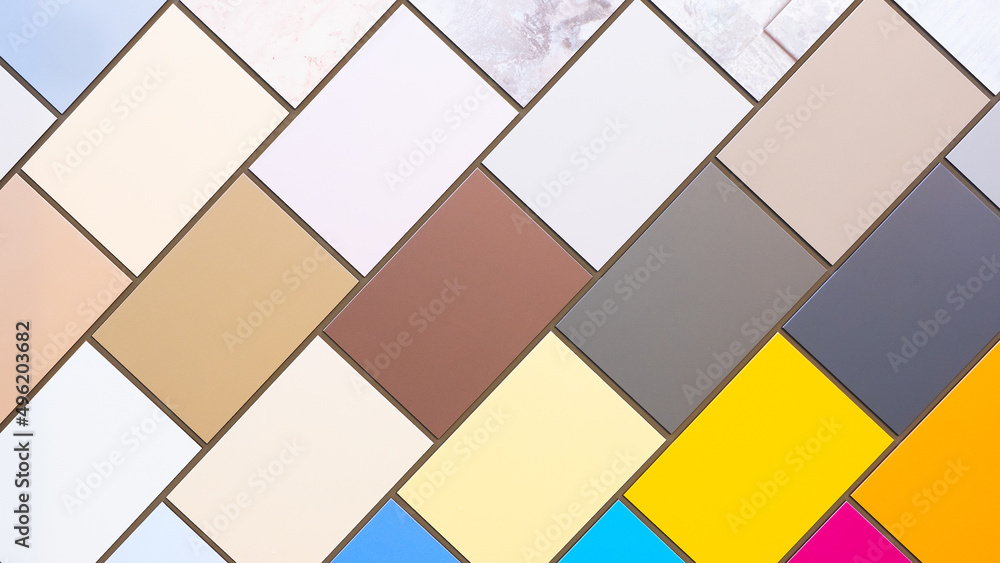 Poster abstract geometric rectangular multicolor pattern as a background or template for web banner