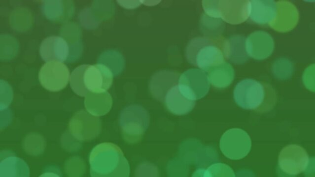 Motion graphics. Abstract background of forest green colors with bokeh