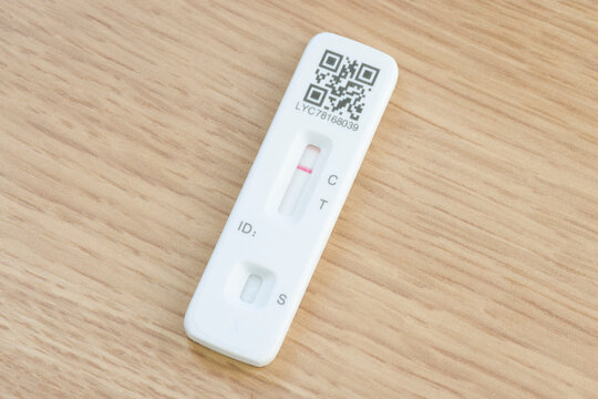 LFT Testing, Covid 19 Lateral Flow Test With Negative Result, UK