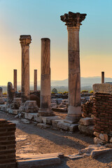 Columns of the basilica of Saint John the Evangelist in Turkey