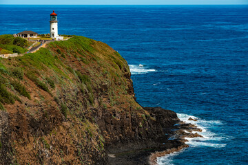 lighthouse on the coast of island