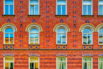 Picturesque classical Scandinavian style  house in Stockholm, Sweden. 