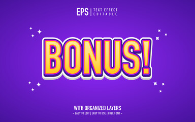 bonus text effect suitable for labels or promotions