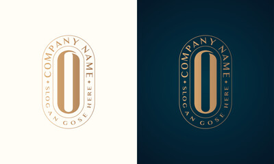 Abstract Premium luxury corporate identity letter O logo design