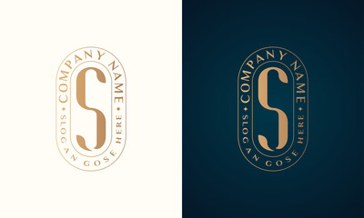 Abstract Premium luxury corporate identity letter S logo design