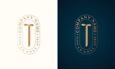 Abstract Premium luxury corporate identity letter T logo design