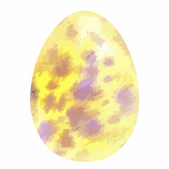 Vector watercolor illustration of easter egg.