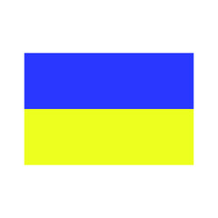Vector flag of Ukraine. Color symbol isolated on white background. 