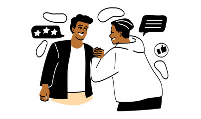 Happy people friends