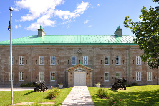 Barracks in Citadelle of Quebec, Quebec City, Canada. Citadelle of Quebec is a full operational military site, home to Canada's most dashing regiment, the 22e.