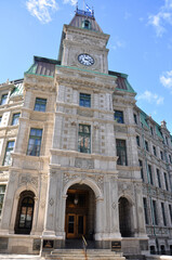 Fototapeta na wymiar Quebec City Court House is a Second Empire style architecture located at Old Quebec City, Quebec, Canada. Historic District of Quebec City is UNESCO World Heritage Site since 1985.