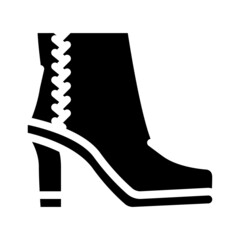 ankle boots glyph icon vector. ankle boots sign. isolated contour symbol black illustration