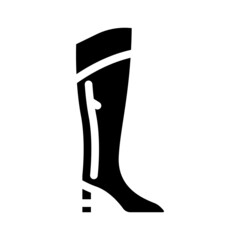 treads boots glyph icon vector. treads boots sign. isolated contour symbol black illustration